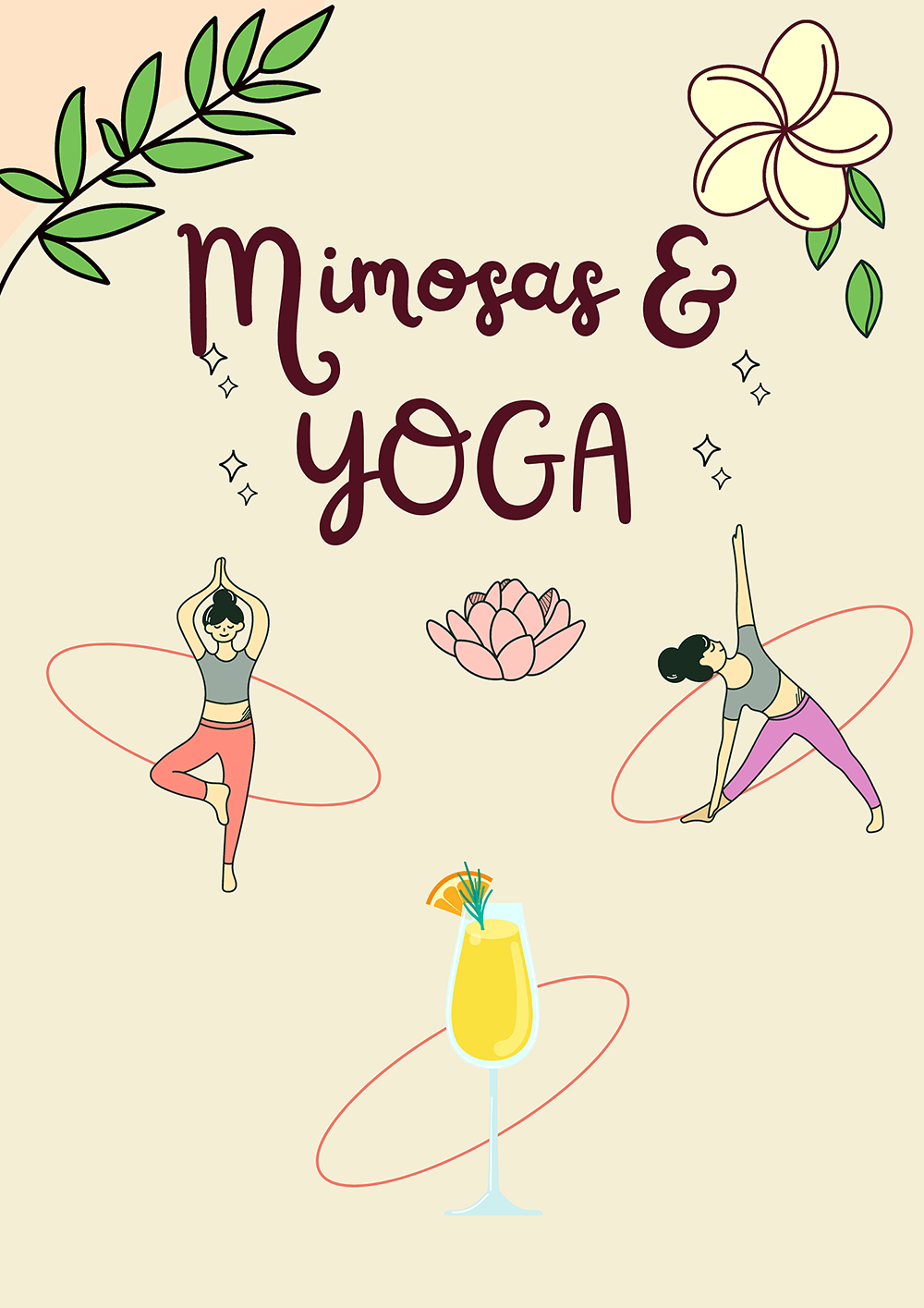 Biege Yoga Pose Healing Poster